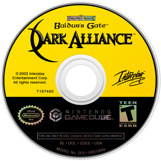 Baldur’s Gate Dark Alliance featuring action RPG dungeon crawling adventure in the Forgotten Realms disc