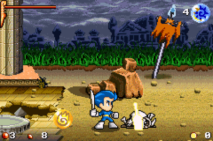 Kien homebrew gameplay for Game Boy Advance action game