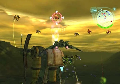 Defender PS2 Sony PlayStation 2 space shooter arcade style remake of classic Defender horizontal scrolling shoot em up alien waves fast paced action rescue humans defense gameplay retro gaming PlayStation 2 software video game title gameplay
