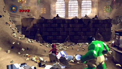 LEGO Marvel's Avengers Xbox 360 X360 video game featuring action adventure gameplay Marvel superheroes Avengers team Iron Man Captain America Thor Hulk Black Widow Hawkeye superpowered combat LEGO building puzzles collectible characters open world exploration villain battles cinematic story missions and classic Xbox 360 superhero gaming retro video game collection collectible gaming appeal gameplay screenshot