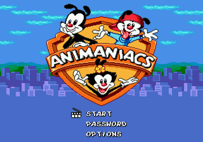 Animaniacs Sega Genesis video game, action platformer, cartoon-based adventure, Warner Bros. classic retro console title gameplay