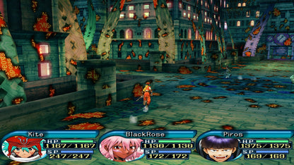.hack//Mutation for PlayStation 2 (PS2) at Gamers INC, featuring the second chapter of the epic .hack tetralogy where you continue Kite’s journey through "The World" to save his friend Orca, with enhanced real-time combat, data draining mechanics, and the included Liminality Vol. 2 DVD for an immersive multi-media RPG experience gameplay screenshot