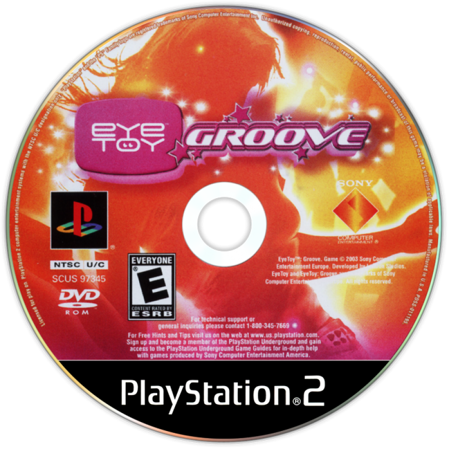 EyeToy: Groove disc for PlayStation 2 (PS2) motion-controlled dance rhythm video game
