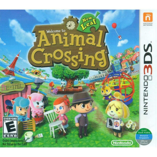 Animal Crossing New Leaf World Edition for Nintendo 3DS life simulation game featuring village management fishing bug catching home customization and social gameplay cover