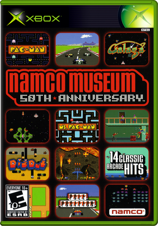 Namco Museum 50th Anniversary cover art for Xbox (XBOX) video game