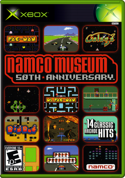 Namco Museum 50th Anniversary cover art for Xbox (XBOX) video game