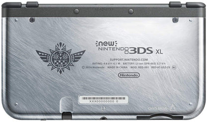Monster Hunter 4 Limited Edition New Nintendo 3DS XL complete in box featuring exclusive silver design with embossed monster artwork back of console
