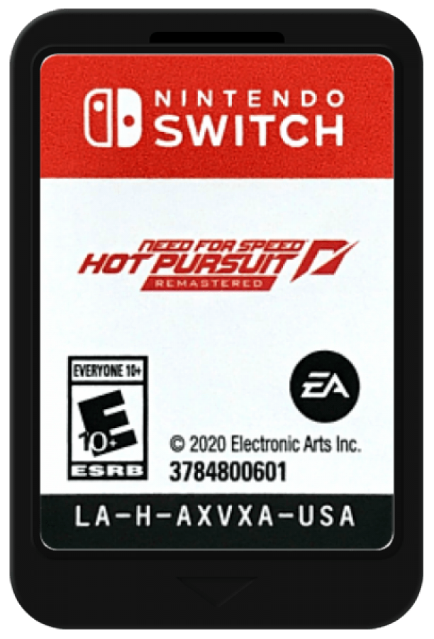 Need for Speed Hot Pursuit Remastered Nintendo Switch NS video game featuring high speed racing gameplay exotic sports cars police pursuits intense driving action road races vehicle customization competitive racing events and classic Need for Speed gameplay Nintendo Switch gaming video game collection cartridge art