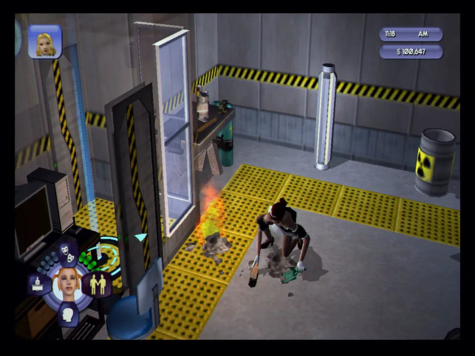 The Sims: Bustin' Out gameplay for Nintendo GameCube (GC) life simulation video game