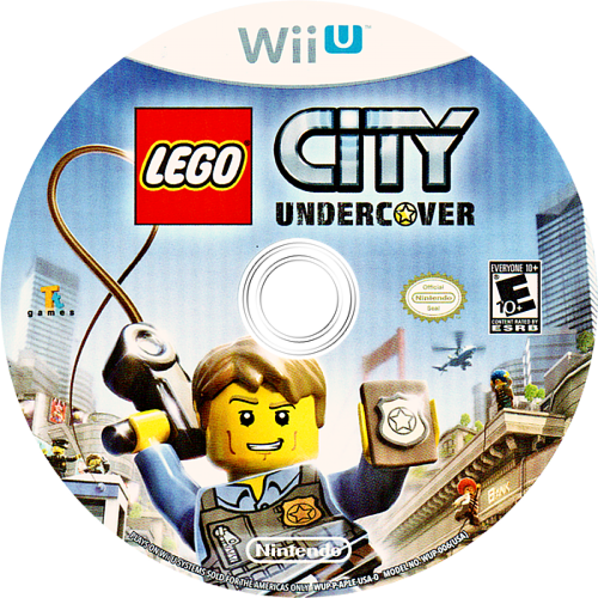 LEGO City Undercover disc art for Nintendo Wii U (WiiU) video game
