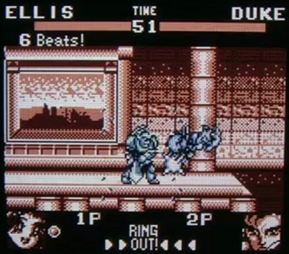 Battle Arena Toshinden Game Boy early portable fighting game adaptation of the 3D weapons-based series gameplay screenshot