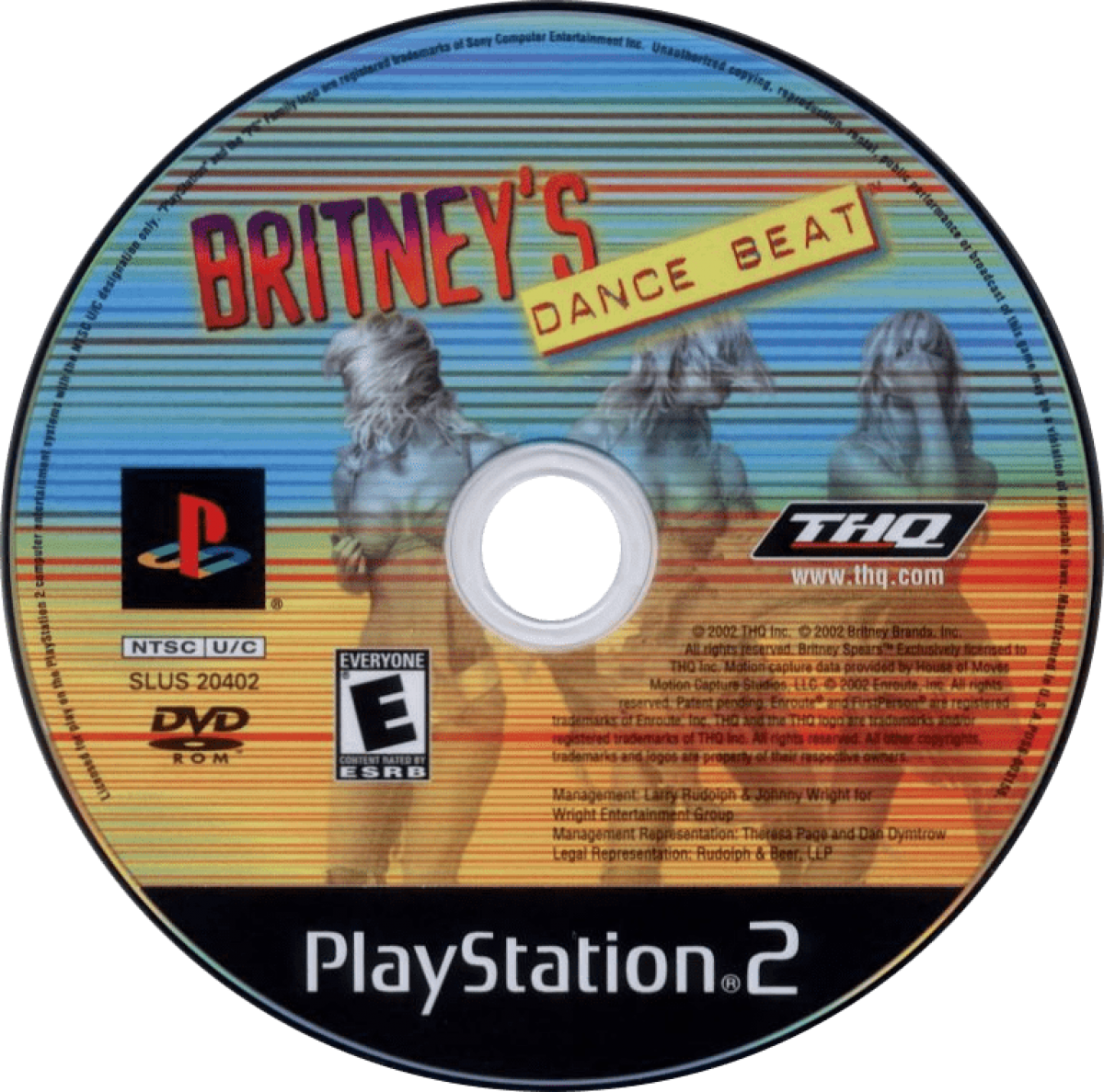 Britney’s Dance Beat for PlayStation 2 with rhythm-based pop music dance theme disc