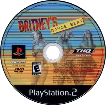 Britney’s Dance Beat for PlayStation 2 with rhythm-based pop music dance theme disc