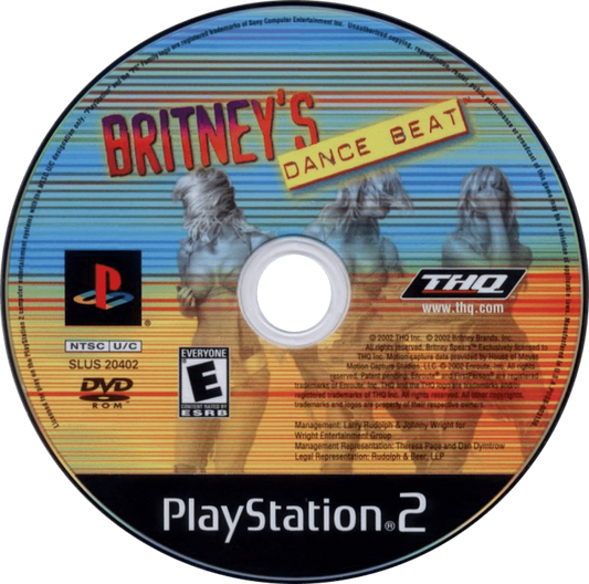Britney’s Dance Beat for PlayStation 2 with rhythm-based pop music dance theme disc