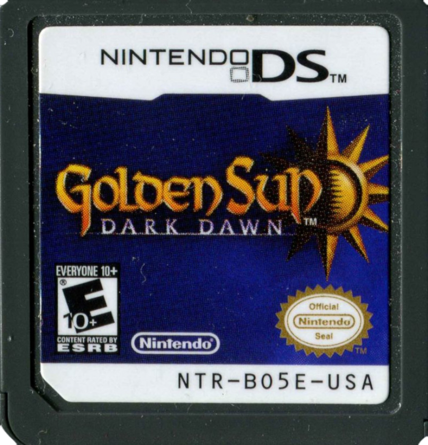 Golden Sun: Dark Dawn cartridge for Nintendo DS (DS) fantasy JRPG adventure video game