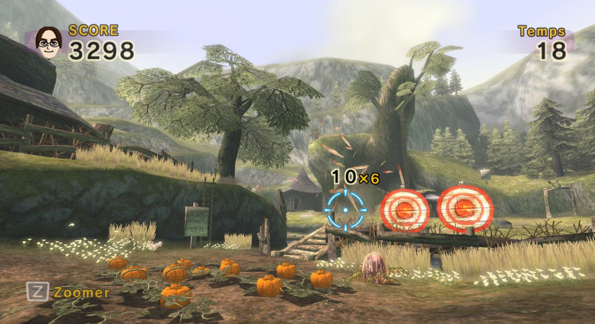 Link's Crossbow Training Nintendo Wii first-person shooter light gun game using the Wii Remote and Nunchuk based on The Legend of Zelda Twilight Princess with multiple stages and targets gameplay screenshot