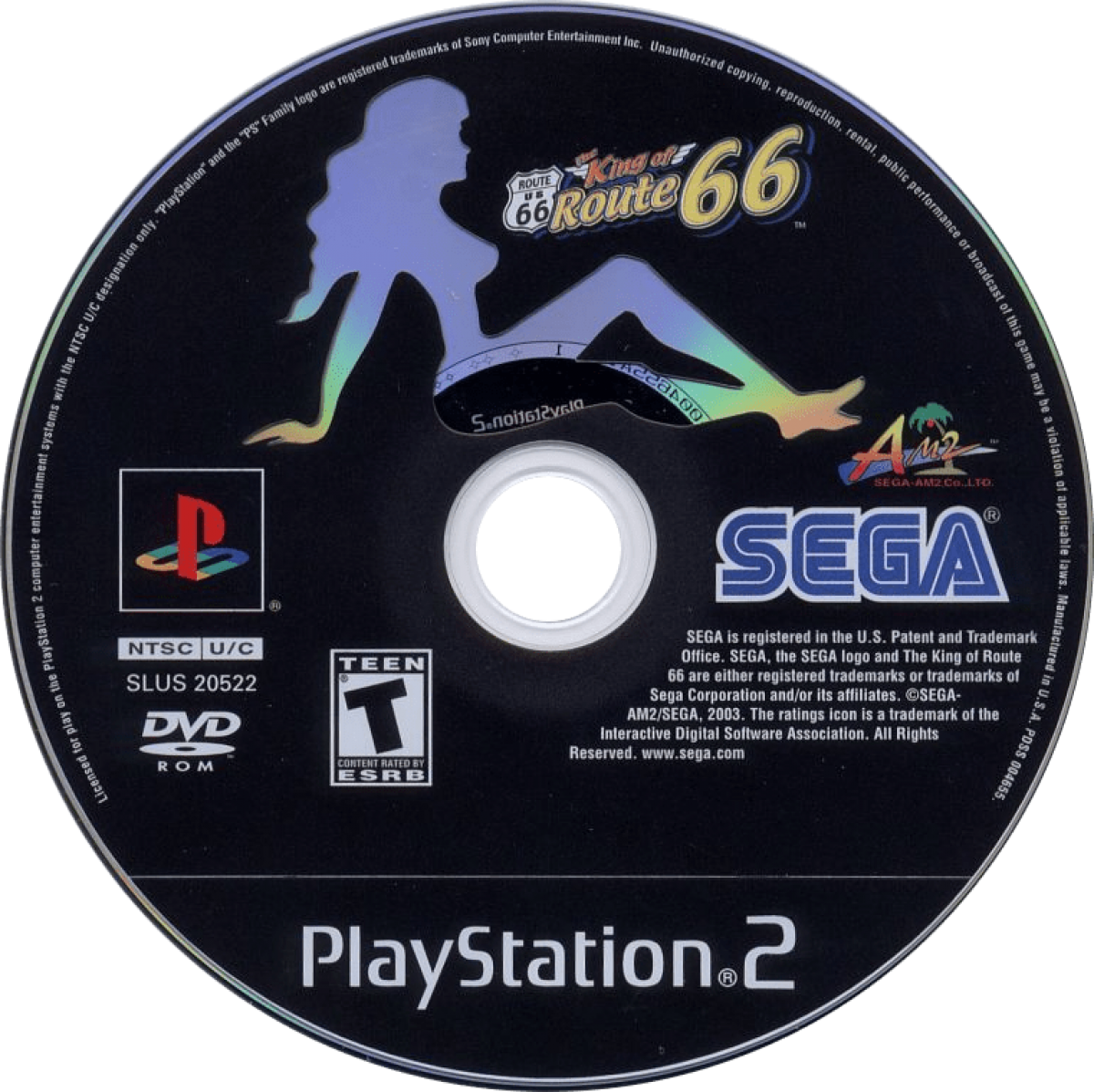 King of Route 66 PS2 Sony PlayStation 2 arcade driving game truck racing semi truck road combat delivery missions highway driving USA Route 66 arcade style gameplay SEGA retro gaming PlayStation 2 software video game title disc