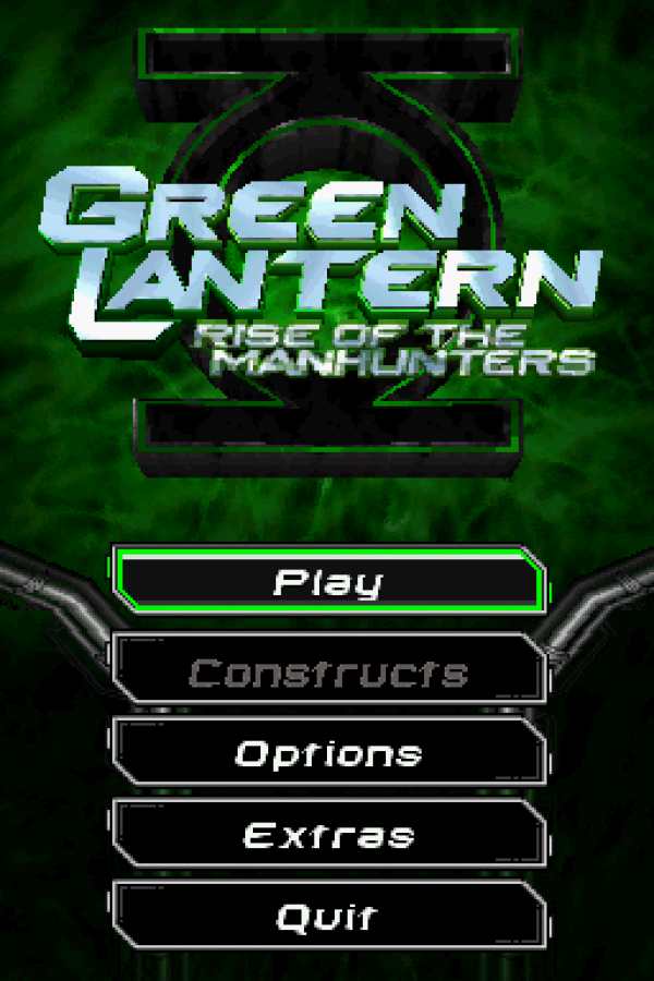 Green Lantern Rise of the Manhunters Nintendo DS video game, action adventure, superhero gameplay, DC Comics title, handheld console release gameplay