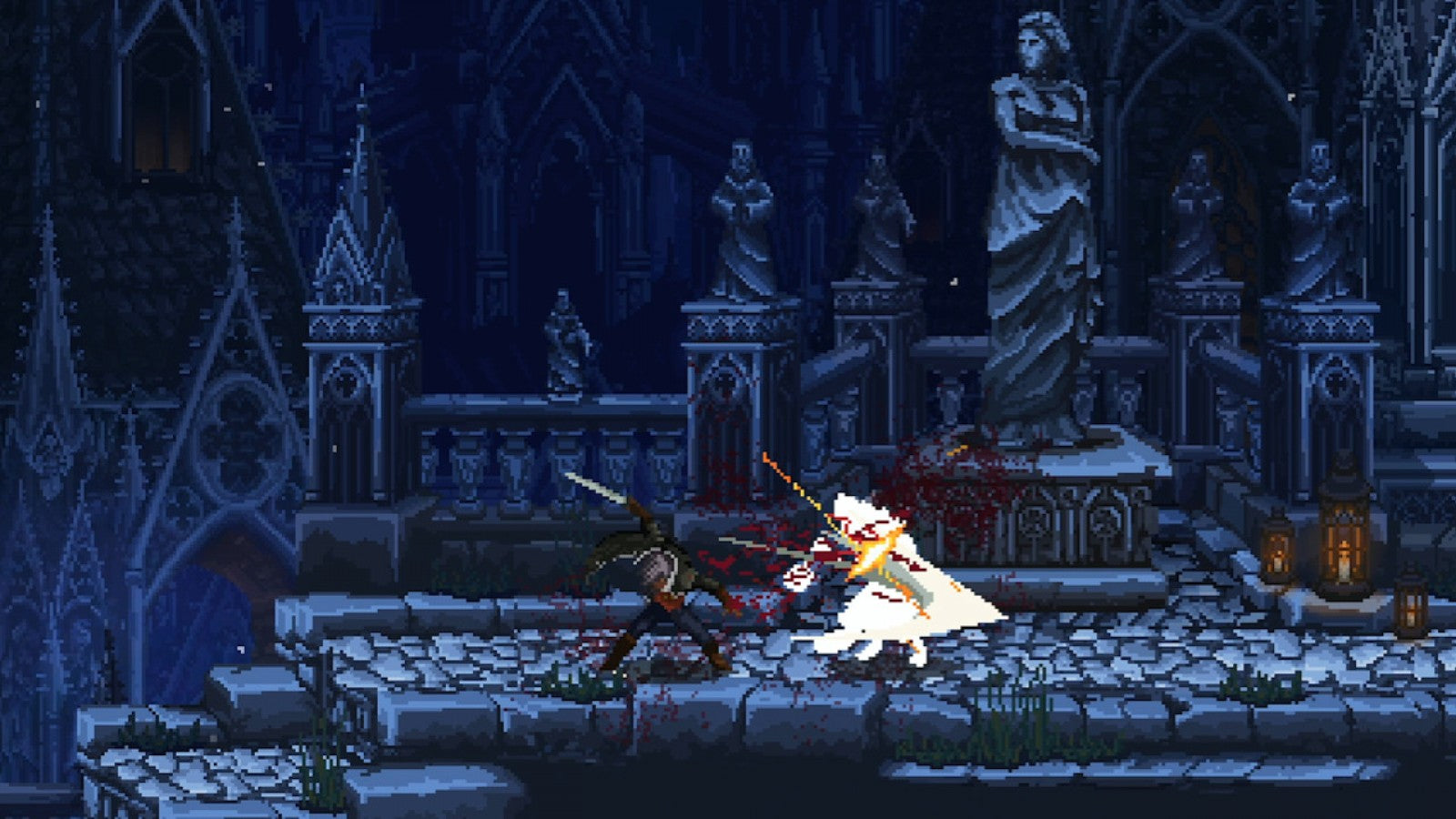 The Last Faith Nintendo Switch inspired design featuring dark gothic action platformer aesthetic haunting fantasy world brutal combat eldritch horrors atmospheric exploration intricate pixel art visuals challenging metroidvania gameplay presentation gameplay  