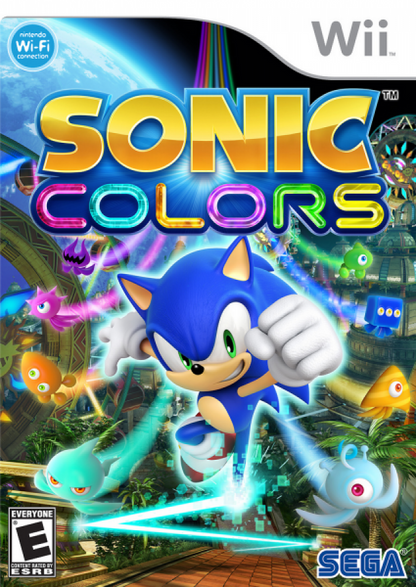 Sonic Colors – Nintendo Wii (Wii) 3D platformer action-adventure video game cover art
