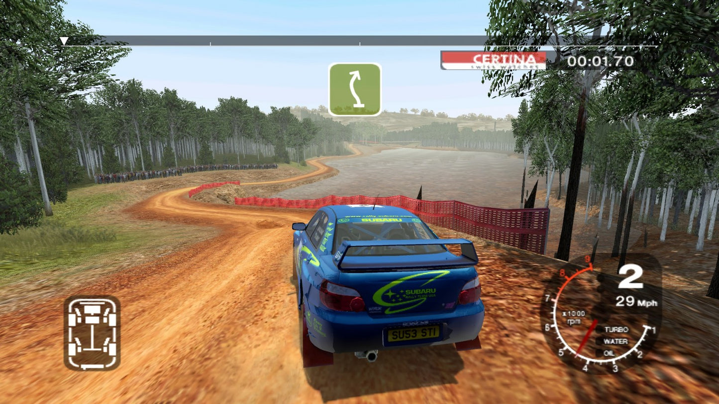 Colin McRae Rally 04 PAL Version for PlayStation 2 with realistic rally racing and off-road driving theme gameplay