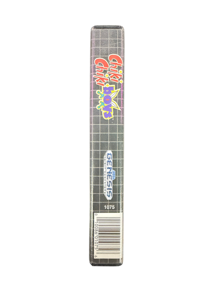 Chiki Chiki Boys Sega Genesis GEN for action platforming video game fans featuring colorful fantasy worlds side scrolling adventure sword combat magical abilities challenging enemies boss battles cooperative gameplay and classic arcade action collectible retro Genesis gaming appeal side of box