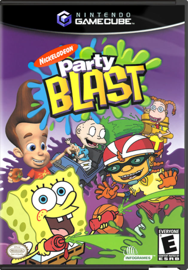 Nickelodeon Party Blast cover art for Nintendo GameCube (GC) party video game