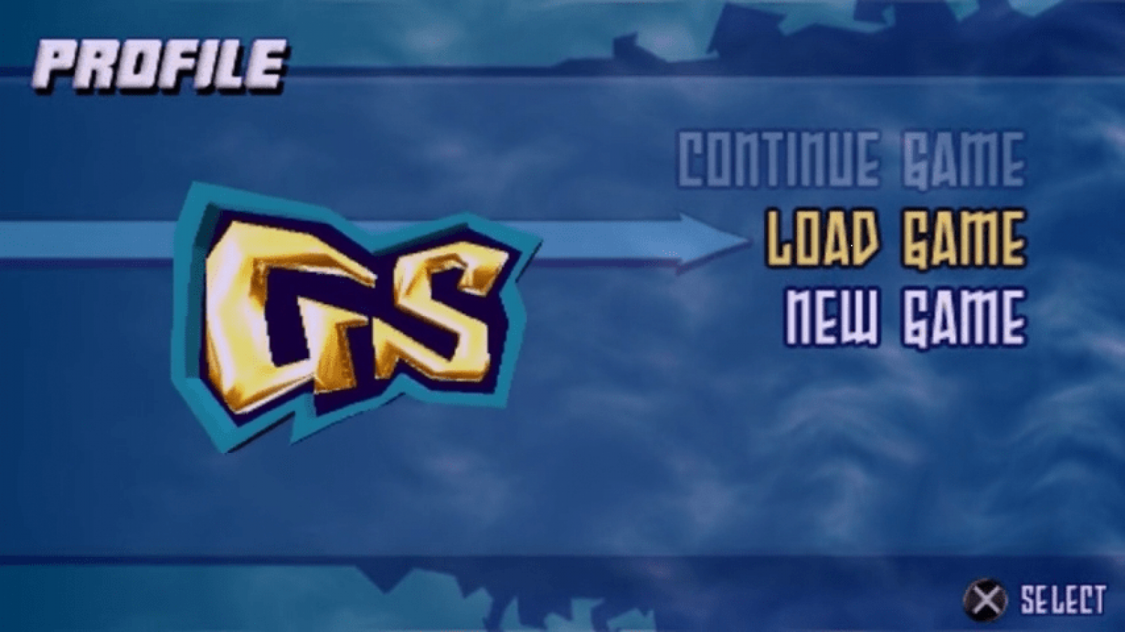 GripShift title page for PlayStation Portable (PSP) puzzle-platform racing video game