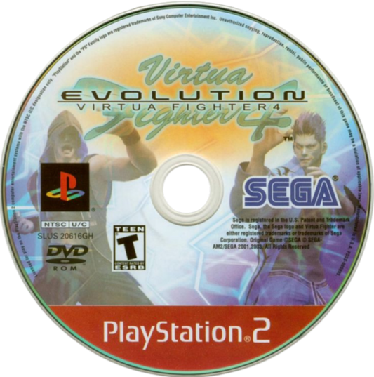 Virtua Fighter 4: Evolution [Greatest Hits] – PlayStation 2 (PS2) video game disc, 3D fighting game.