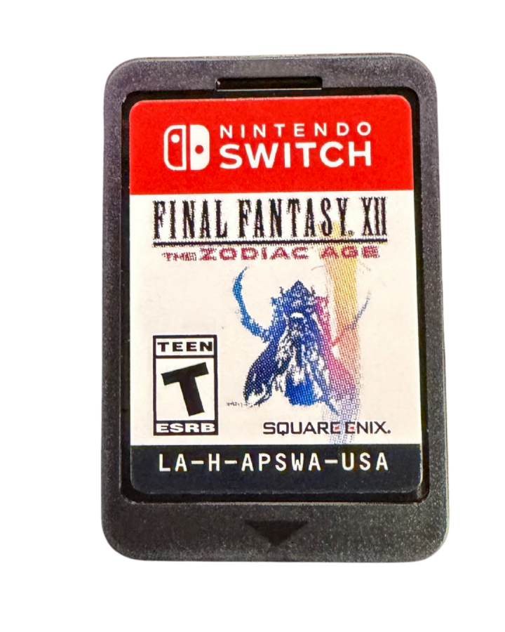 Final Fantasy XII The Zodiac Age Nintendo Switch game featuring epic JRPG storytelling, real-time combat with gambit system, and enhanced HD visuals cartridge