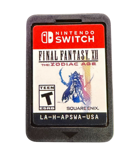 Final Fantasy XII The Zodiac Age Nintendo Switch game featuring epic JRPG storytelling, real-time combat with gambit system, and enhanced HD visuals cartridge