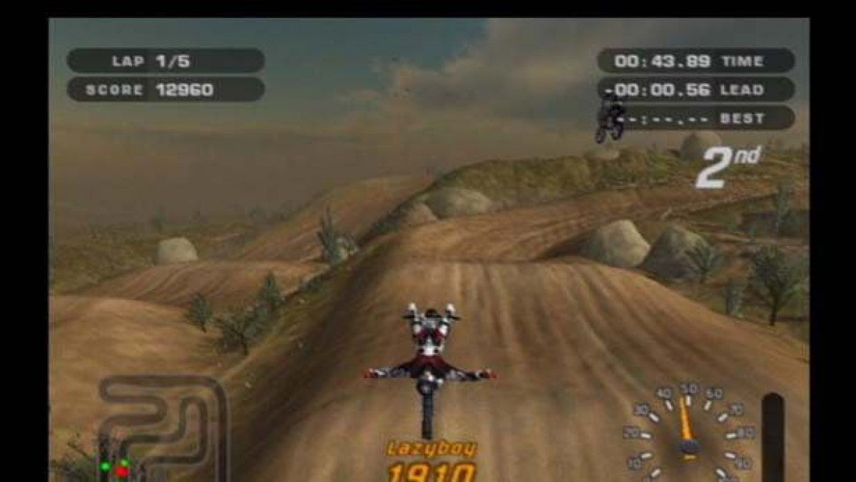 MX Unleashed – PlayStation 2 (PS2) motocross racing video game gameplay