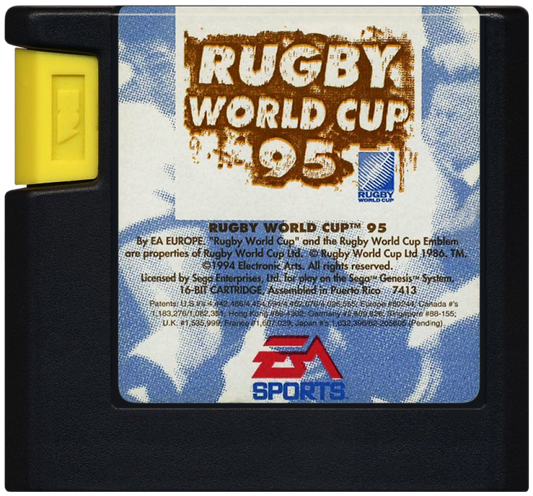 Rugby World Cup 95 cartridge for Sega Genesis (GEN) video game