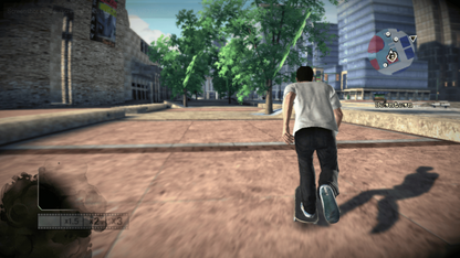 Skate PlayStation 3 skateboarding simulation video game EA Black Box flick it control scheme realistic physics San Vanelona open world locations career mode skate parks video editor soundtrack create a skater professional challenges online multiplayer skate reels gameplay screenshot