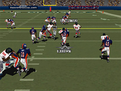 Madden NFL 2000 PlayStation 1 PS1 video game, American football sports simulation, classic Madden gameplay, franchise and multiplayer modes gameplay screenshot