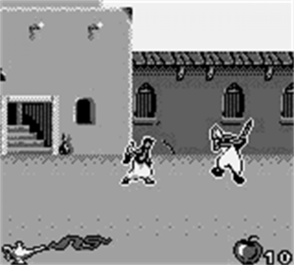Disney's Aladdin Nintendo Game Boy GB for retro video game enthusiasts featuring side scrolling action platforming gameplay Disney inspired adventure Agrabah themed levels enemy encounters classic handheld gaming movie inspired action and collectible gaming appeal gameplay