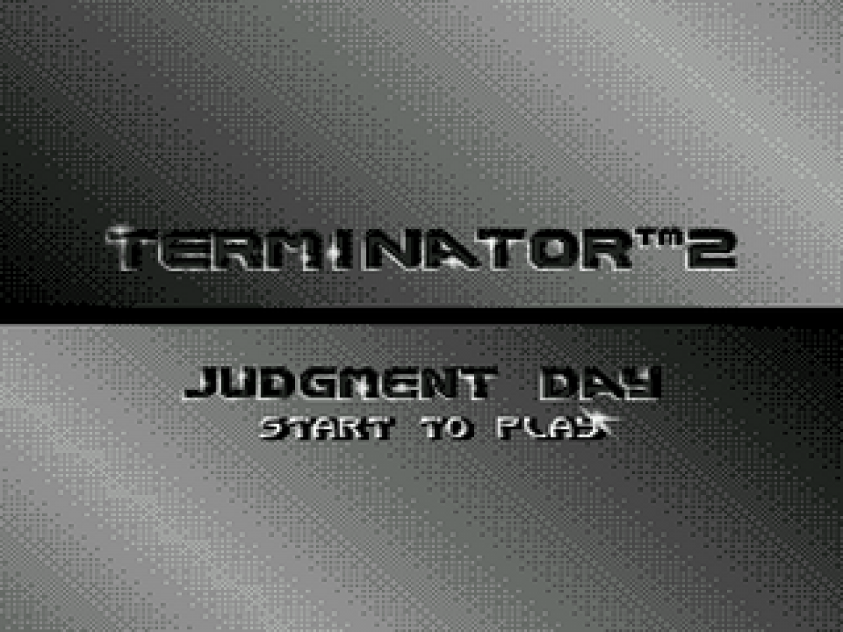 Terminator 2: Judgment Day title screen for Sega Genesis (GEN) video game