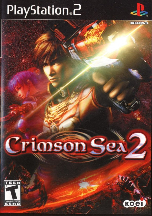 Crimson Sea 2 PlayStation 2 PS2 for action hack and slash video game fans featuring fast paced sci fi combat futuristic weapons large scale enemy battles character abilities anime inspired storytelling mission based gameplay space adventure collectible gaming appeal cover art