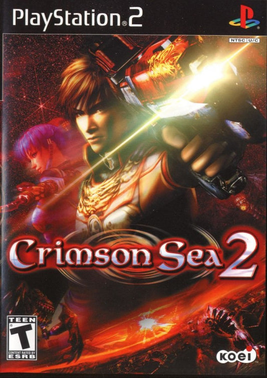 Crimson Sea 2 PlayStation 2 PS2 for action hack and slash video game fans featuring fast paced sci fi combat futuristic weapons large scale enemy battles character abilities anime inspired storytelling mission based gameplay space adventure collectible gaming appeal cover art