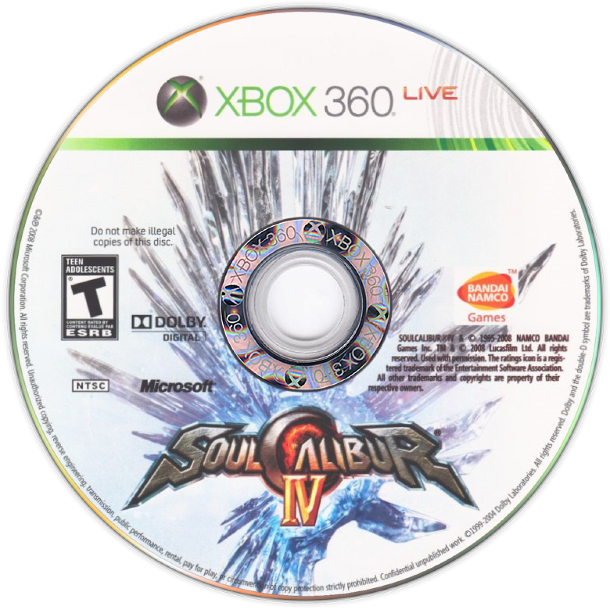 Soul Calibur IV Premium Edition for Xbox 360 with special edition packaging and character-themed content disc