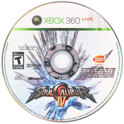 Soul Calibur IV Premium Edition for Xbox 360 with special edition packaging and character-themed content disc