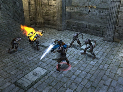 Legacy of Kain Defiance PS2 Sony PlayStation 2 action adventure hack and slash gothic vampire story Raziel Kain combat puzzles dark fantasy narrative Crystal Dynamics retro gaming PlayStation 2 software video game title gameplay