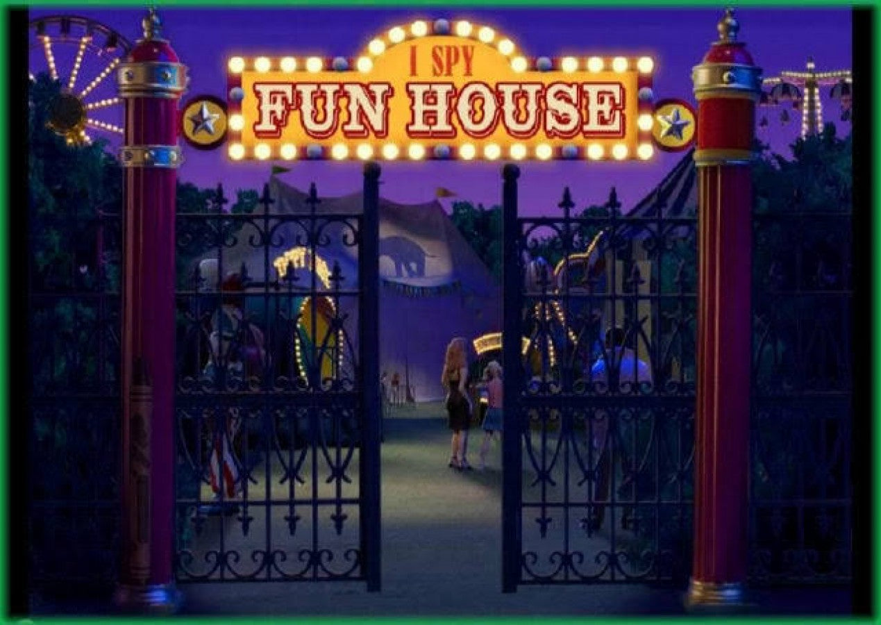 I Spy Funhouse Nintendo DS for puzzle adventure video game fans featuring hidden object gameplay brain teasing puzzles carnival themed environments touch screen controls family friendly challenges observation skills educational fun collectible gaming appeal gameplay