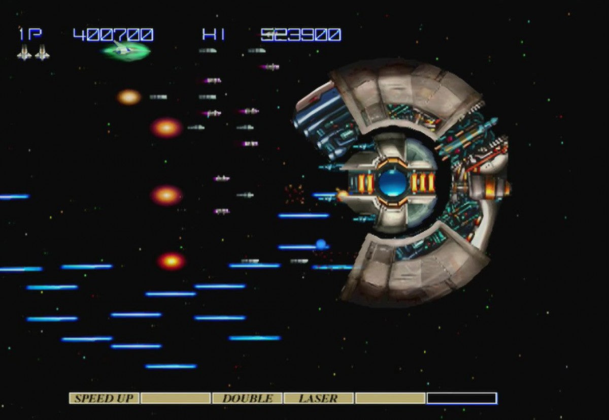 Gradius III and IV PlayStation 2 PS2 retro video game shoot em up gameplay (2000)
