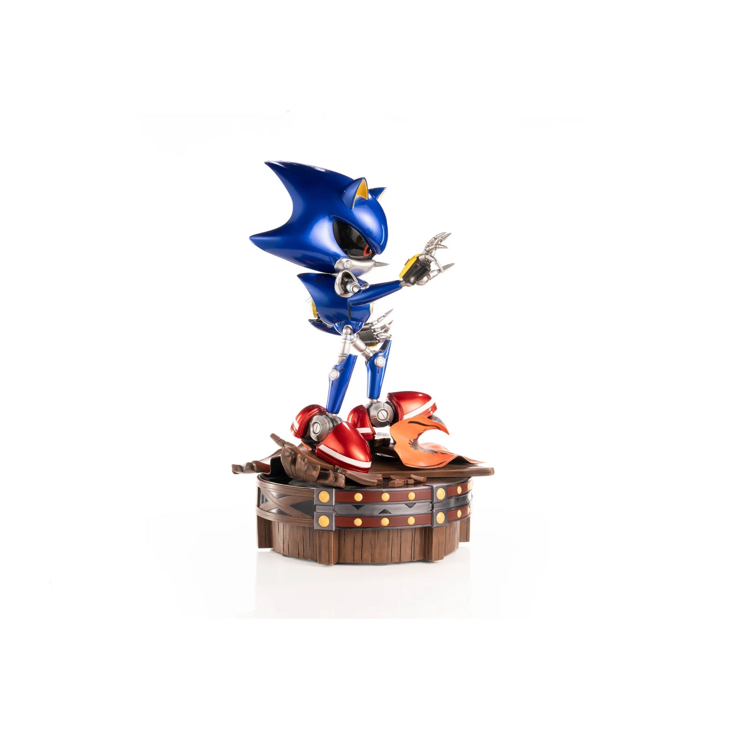 Metal Sonic The Steel Nemesis 15 Inch Premium Resin Statue by First 4 Figures F4F collectible Sonic the Hedgehog statue featuring detailed Metal Sonic character design premium resin construction dynamic sculpted details display base officially licensed collectible figure gaming decor and high end collector appeal
