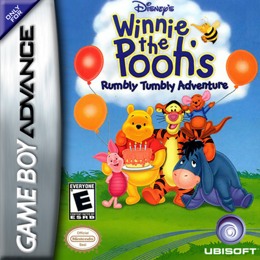 Disney's Winnie the Pooh: Rumbly Tumbly Adventure cover art for Game Boy Advance (GBA) video game
