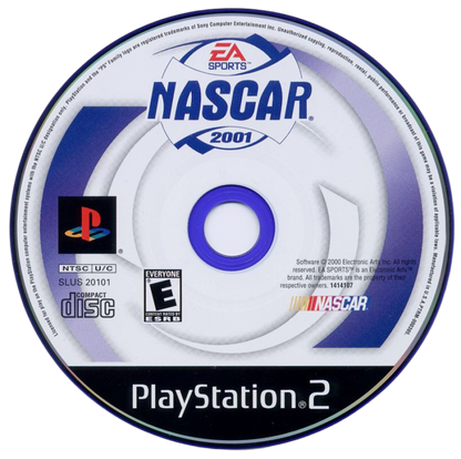 NASCAR 2001 – PlayStation 2 (PS2) stock car racing sports video game disc