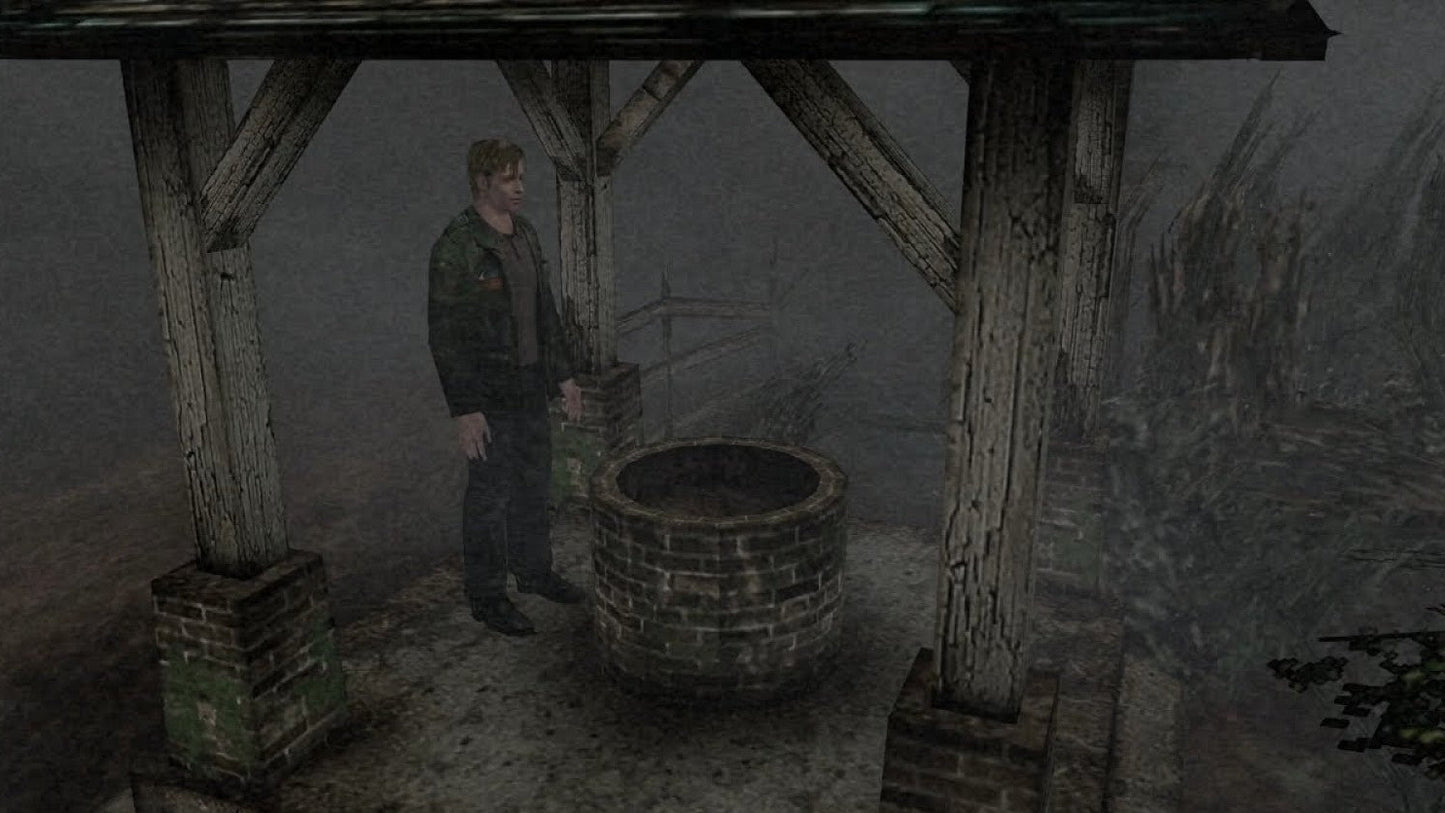 Silent Hill 2 Greatest Hits PS2 Sony PlayStation 2 survival horror game psychological horror exploration foggy town atmosphere disturbing story driven narrative puzzle solving combat Konami iconic horror classic retro gaming PlayStation 2 software video game title gameplay