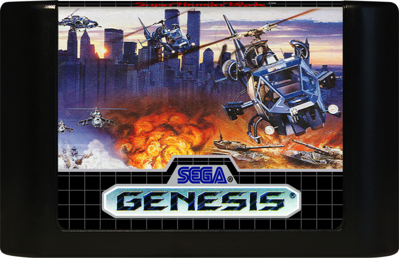 Super Thunder Blade cartridge for Sega Genesis (GEN) video game