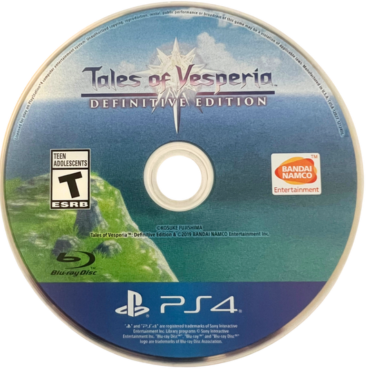 Tales of Vesperia Definitive Edition retro PlayStation 4 video game Tales of Vesperia fantasy JRPG action combat anime style adventure storytelling console title PlayStation 4 release disc